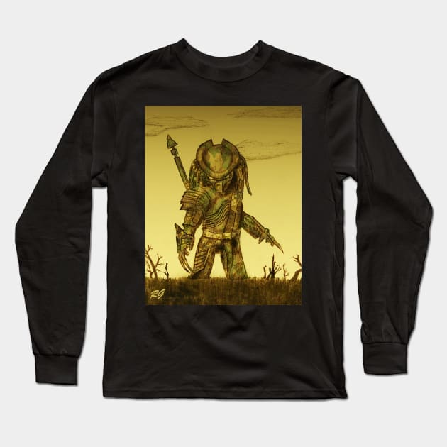 Predator Long Sleeve T-Shirt by RG Illustration